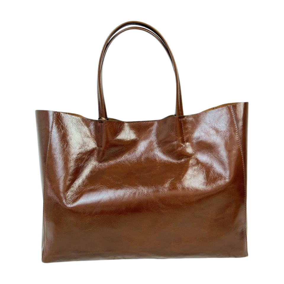 Shopper bag 8636 dana derisi kahve