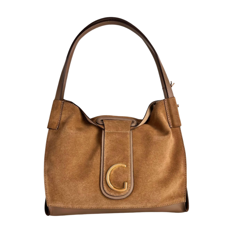 Hoba bag 8593 süet deri camel