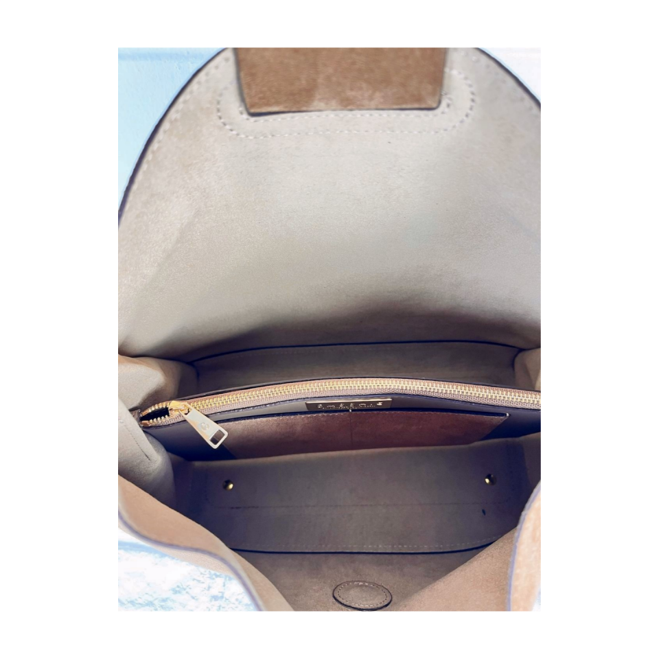 Hoba bag 8593 süet deri camel