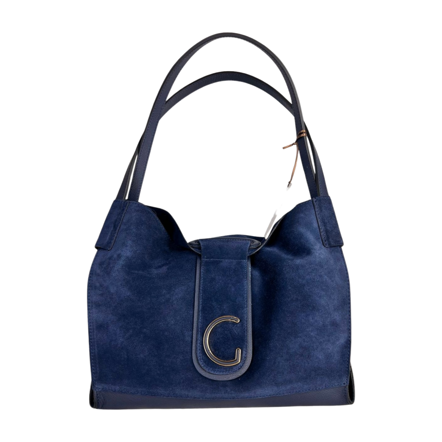 Hoba bag 8593 süet deri lacivert