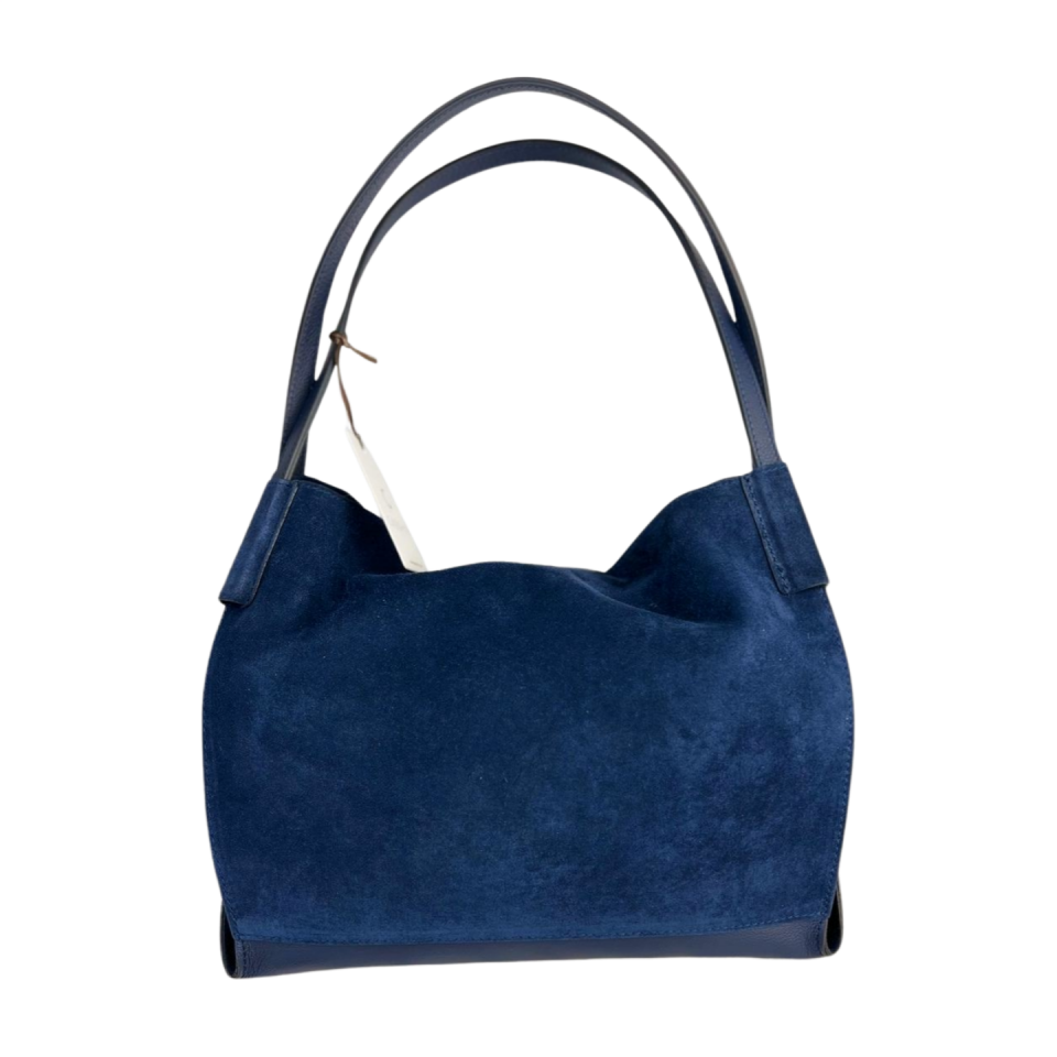 Hoba bag 8593 süet deri lacivert