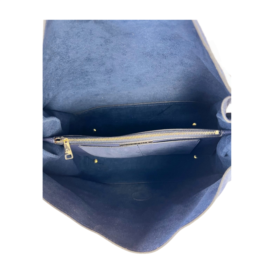 Hoba bag 8593 süet deri lacivert