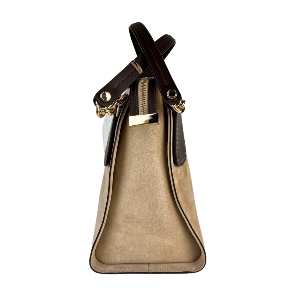 Hoba bag 8624 süet deri bej