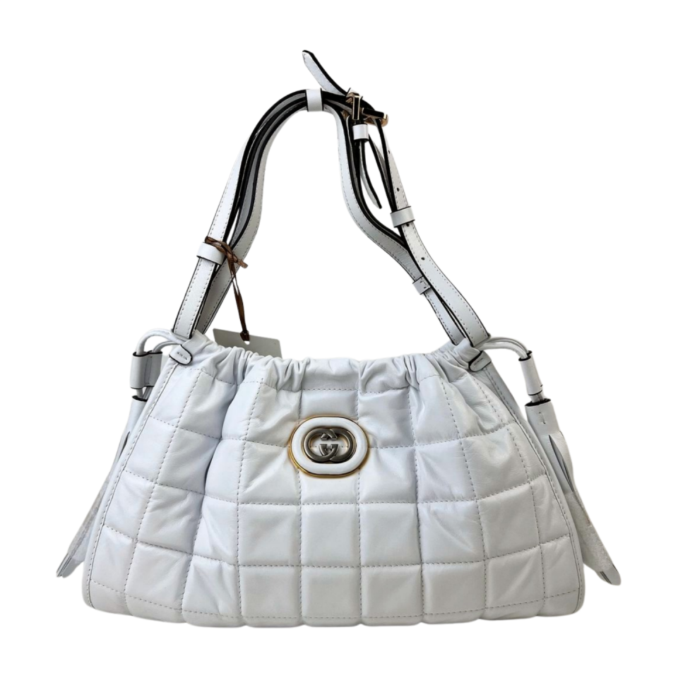Quilted bag 8550 hakiki deri beyaz
