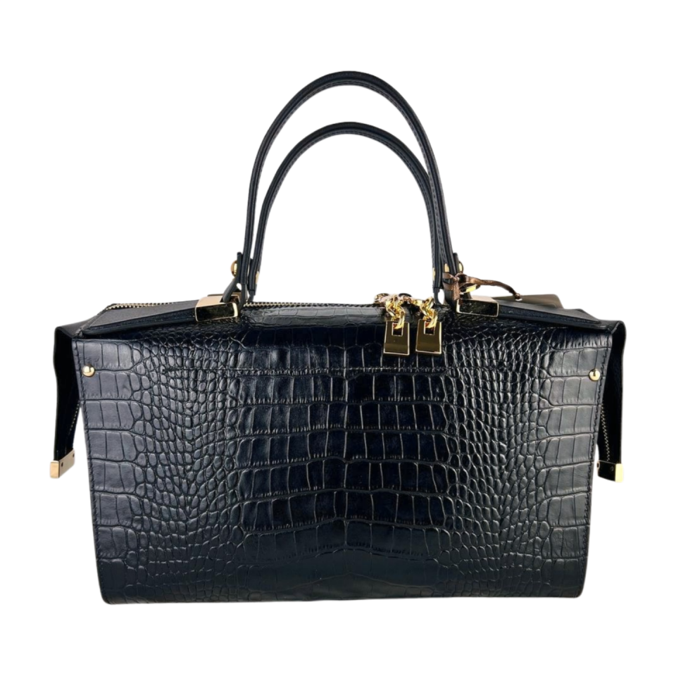 Barrel bag 8356 dana derisi siyah