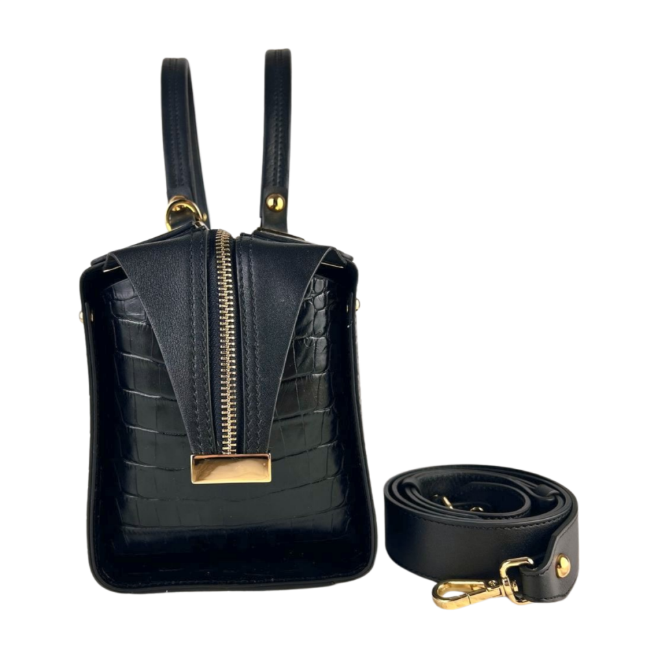 Barrel bag 8356 dana derisi siyah