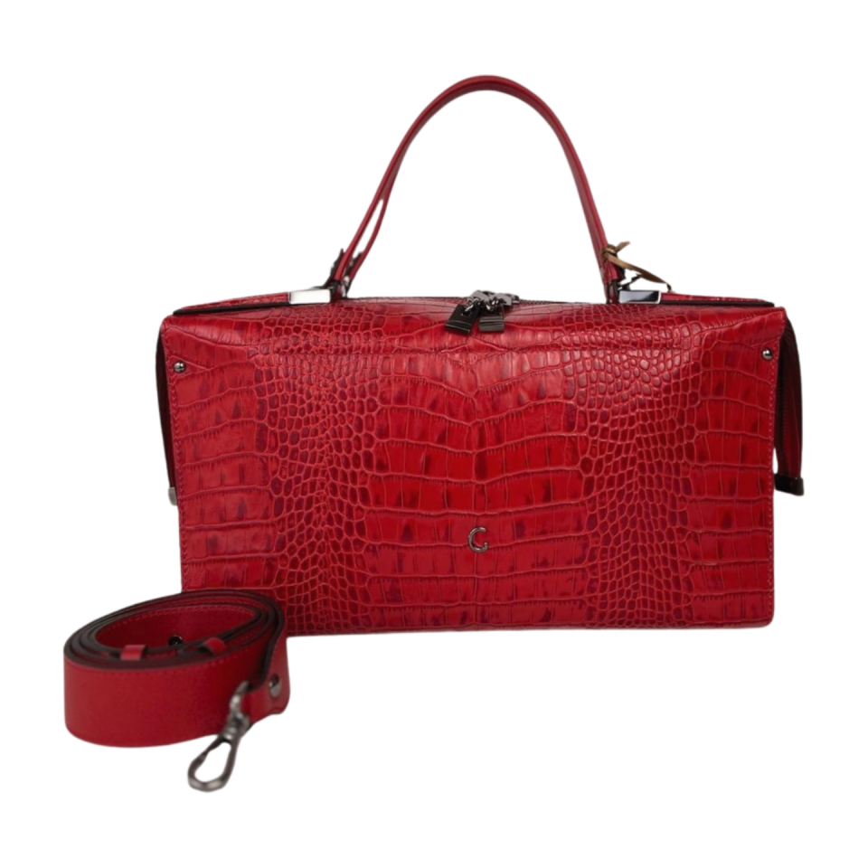 Barrel bag 8187 (L) dana derisi kırmızı