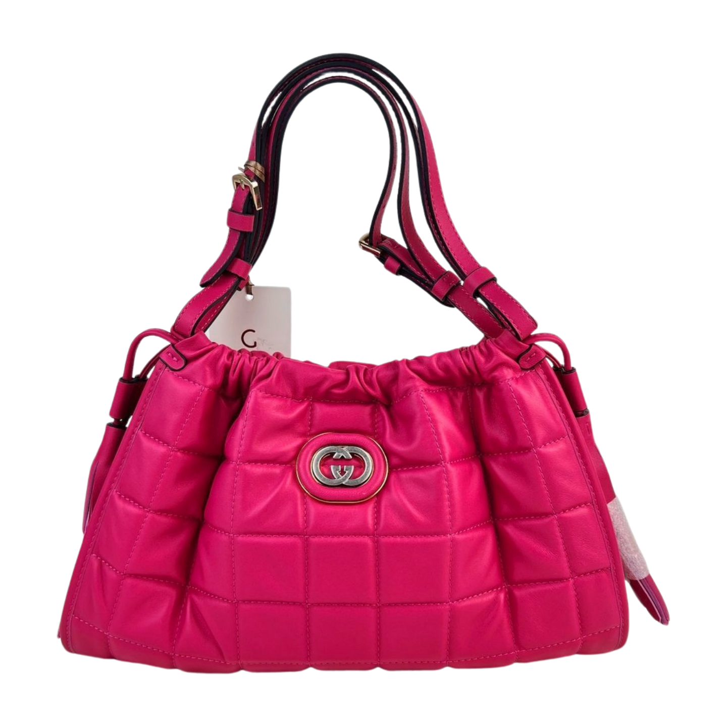 Quilted bag 8550 hakiki deri fuşya