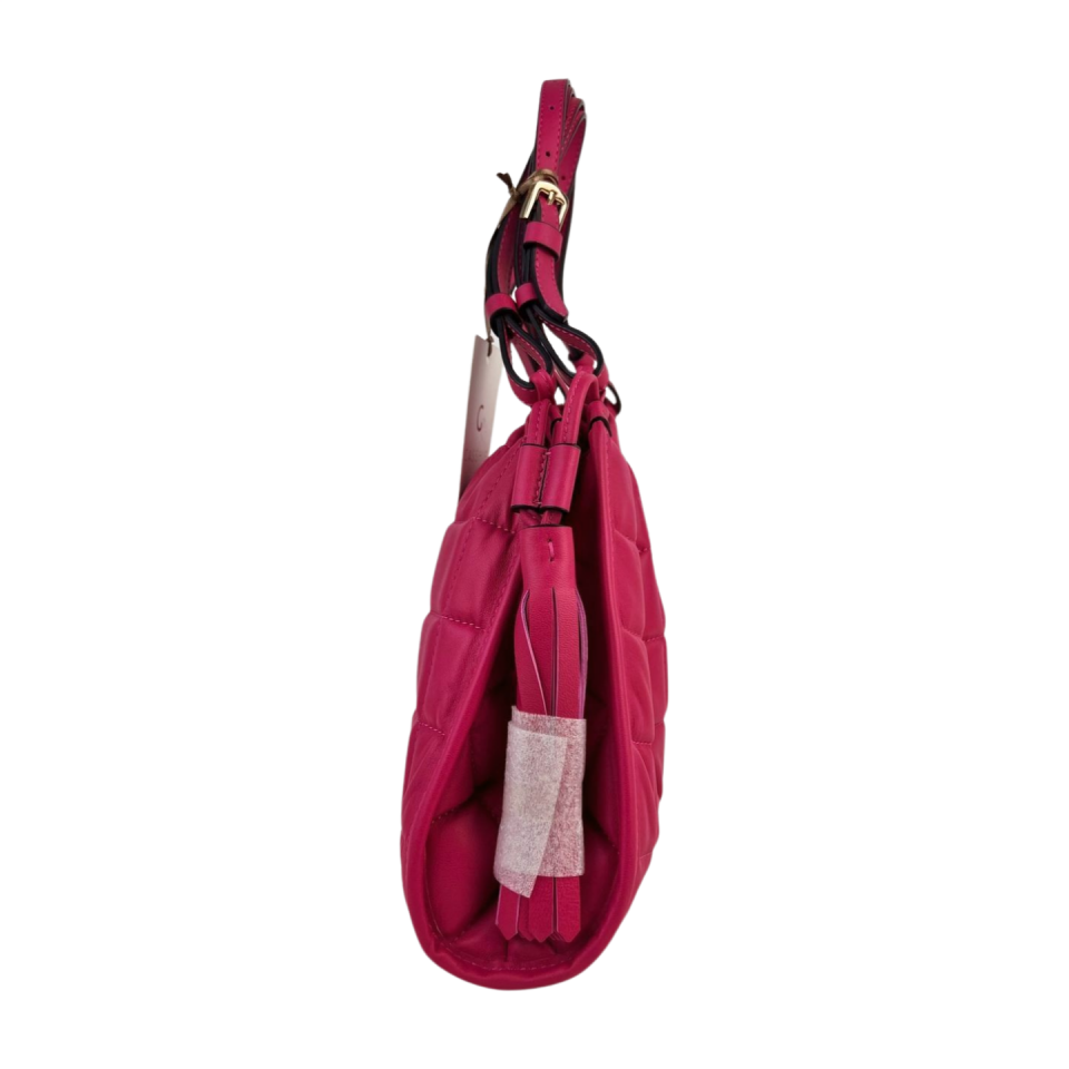 Quilted bag 8550 hakiki deri fuşya