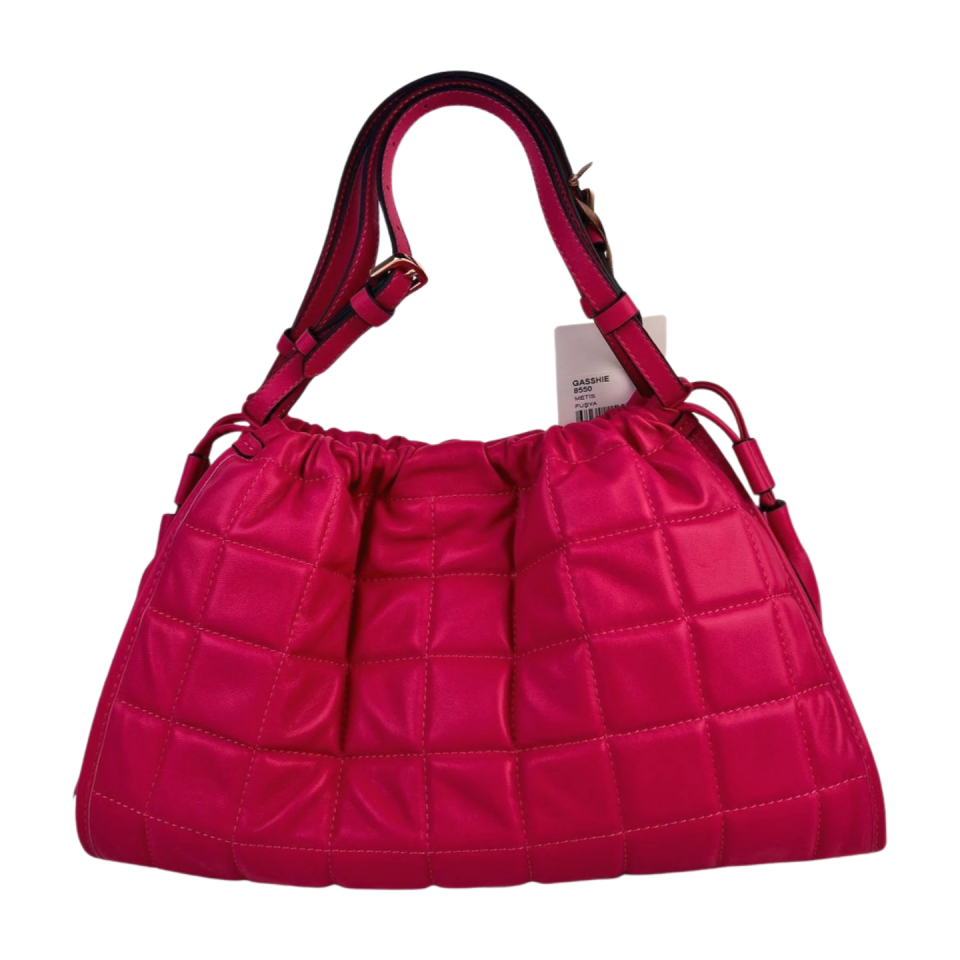 Quilted bag 8550 hakiki deri fuşya
