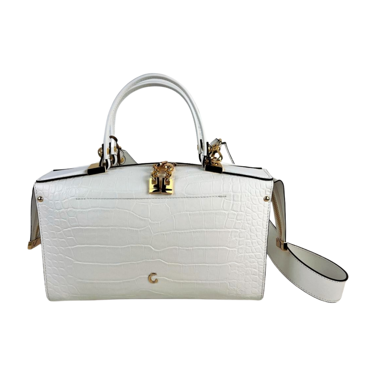 Barrel bag 8356 dana derisi beyaz