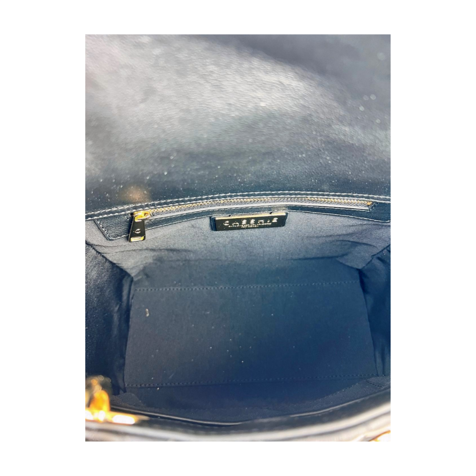 CITY bag 8573 hakiki deri siyah