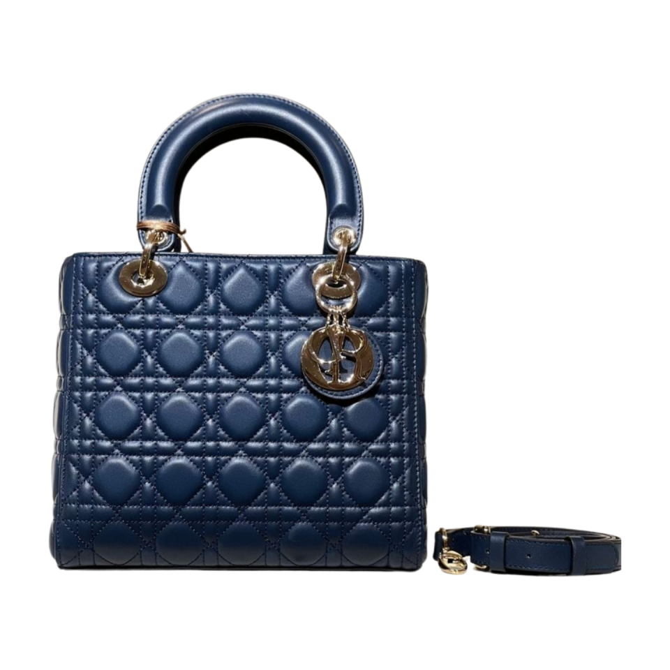 Quilted bag 8573 hakiki deri lacivert