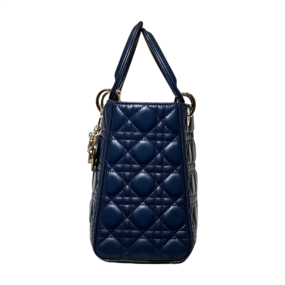 Quilted bag 8573 hakiki deri lacivert