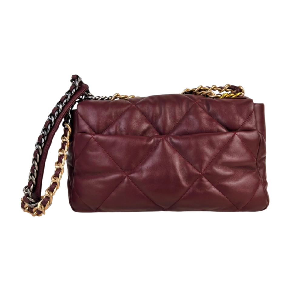 Quilted bag 8482 hakiki deri bordo