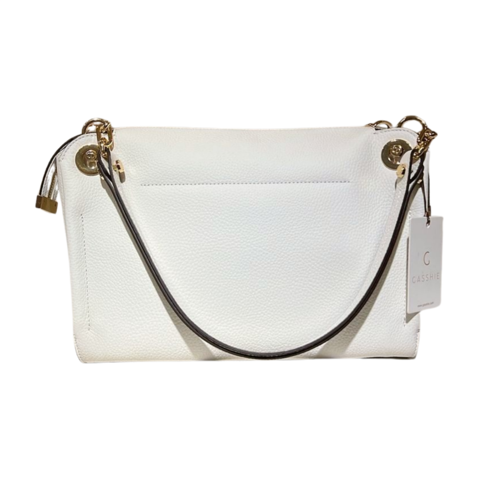 Barrel bag 8592 dana derisi beyaz