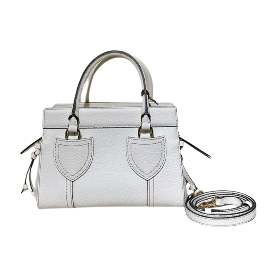 Baguette bag 8629(K) dana derisi beyaz