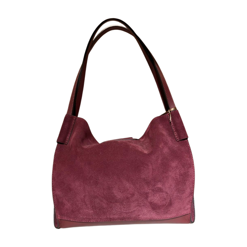 Hoba bag 8593 süet deri bordo