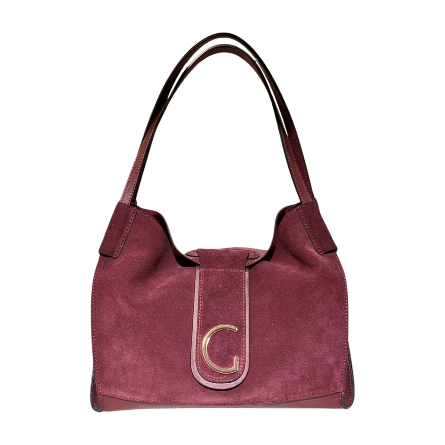 Hoba bag 8593 süet deri bordo