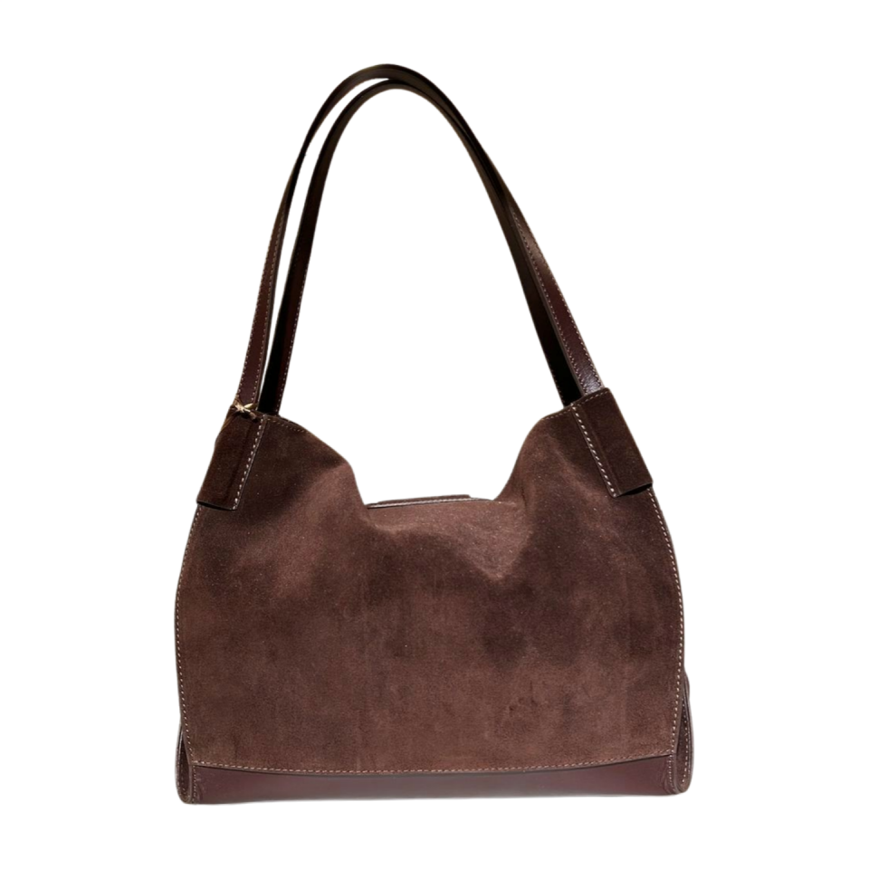 Hoba bag 8593 süet deri kahverengi