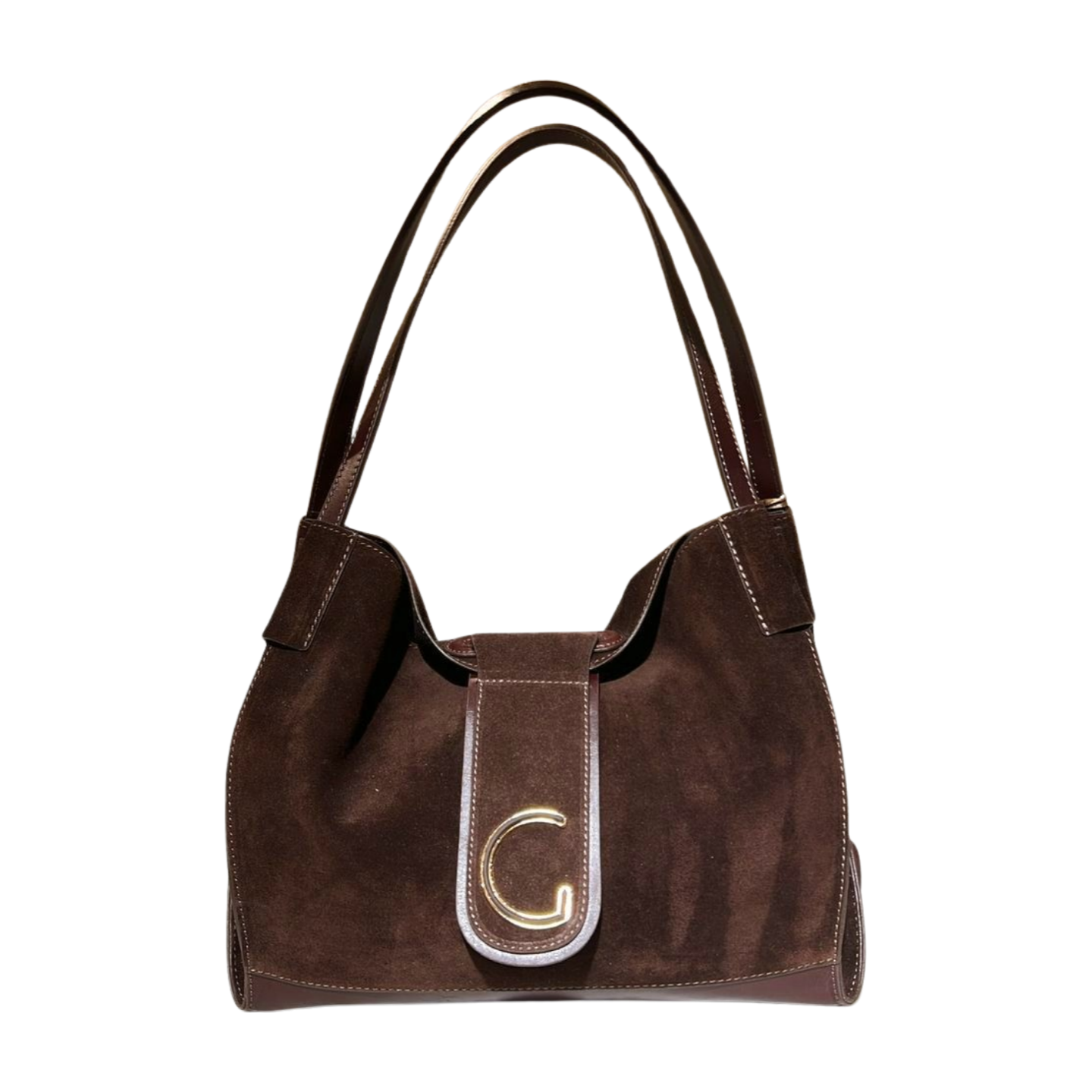 Hoba bag 8593 süet deri kahverengi
