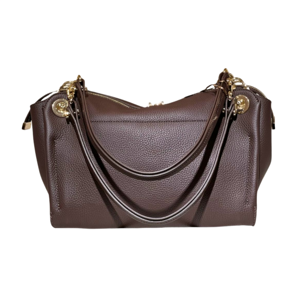 Barrel bag 8592 dana derisi kahverengi