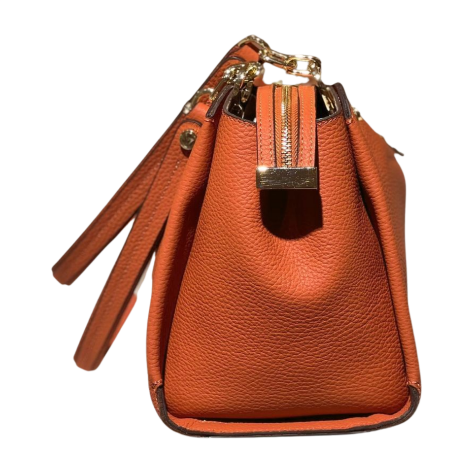Barrel bag 8592 dana derisi turuncu