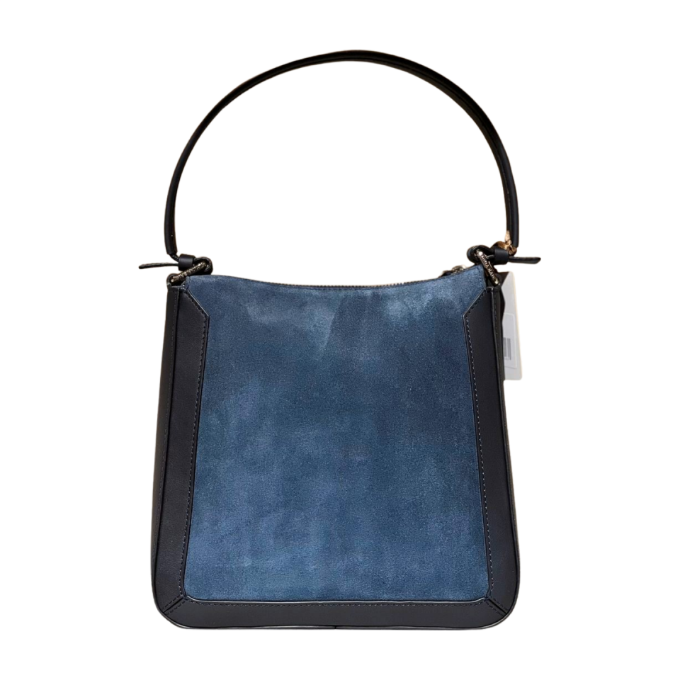 Baguette bag 8564 dana derisi lacivert ( süet kombin)