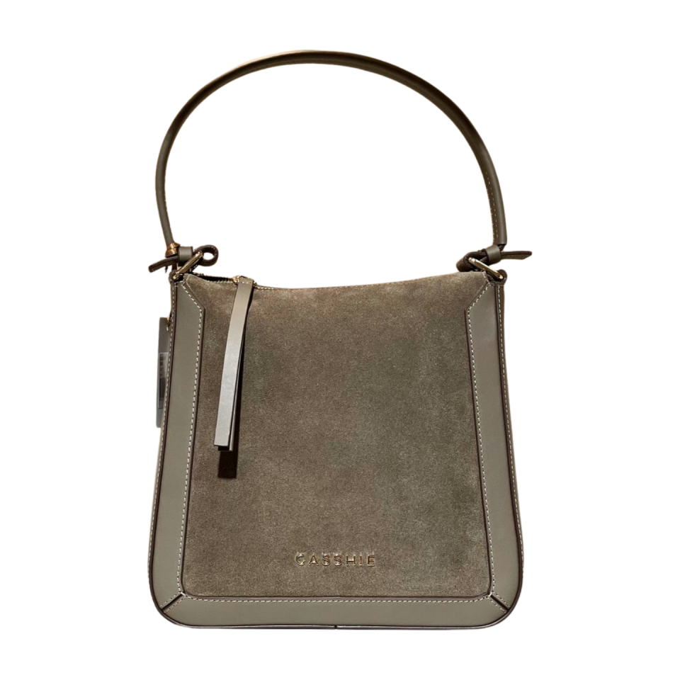 Shoulder bag 8564 dana derisi haki (süet kombin)