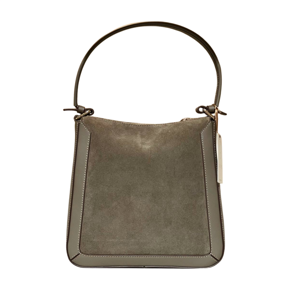 Baguette bag 8564 dana derisi haki (süet kombin)