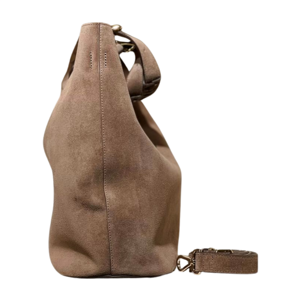 Tote bag 8614 süet deri vizon