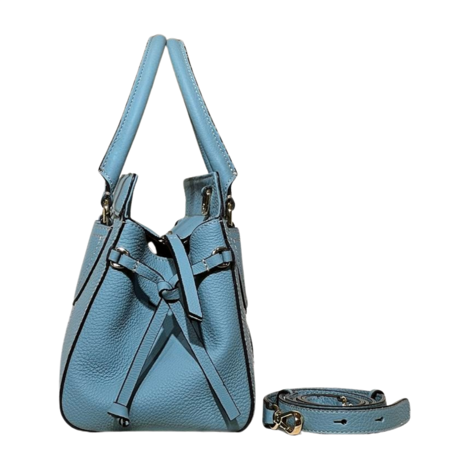 Baguette bag 8628(B) dana derisi mavi
