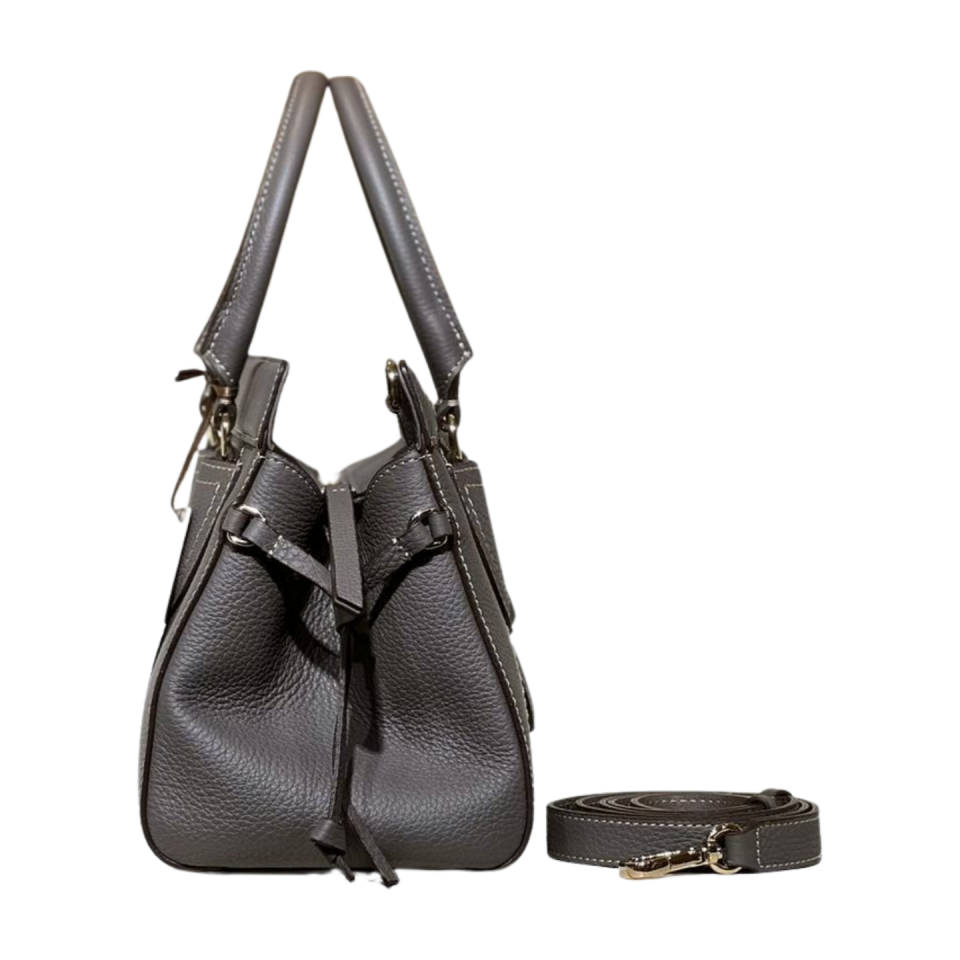 Baguette bag 8628(B) dana derisi antrasit