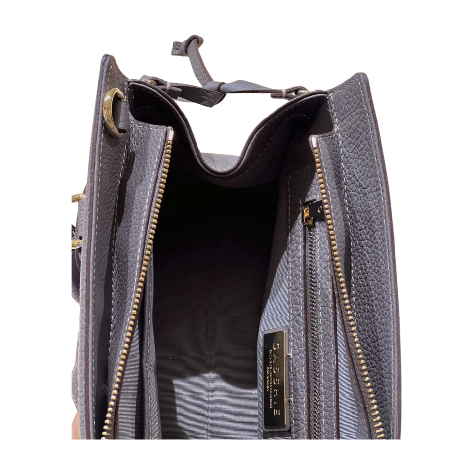 Baguette bag 8628(B) dana derisi antrasit