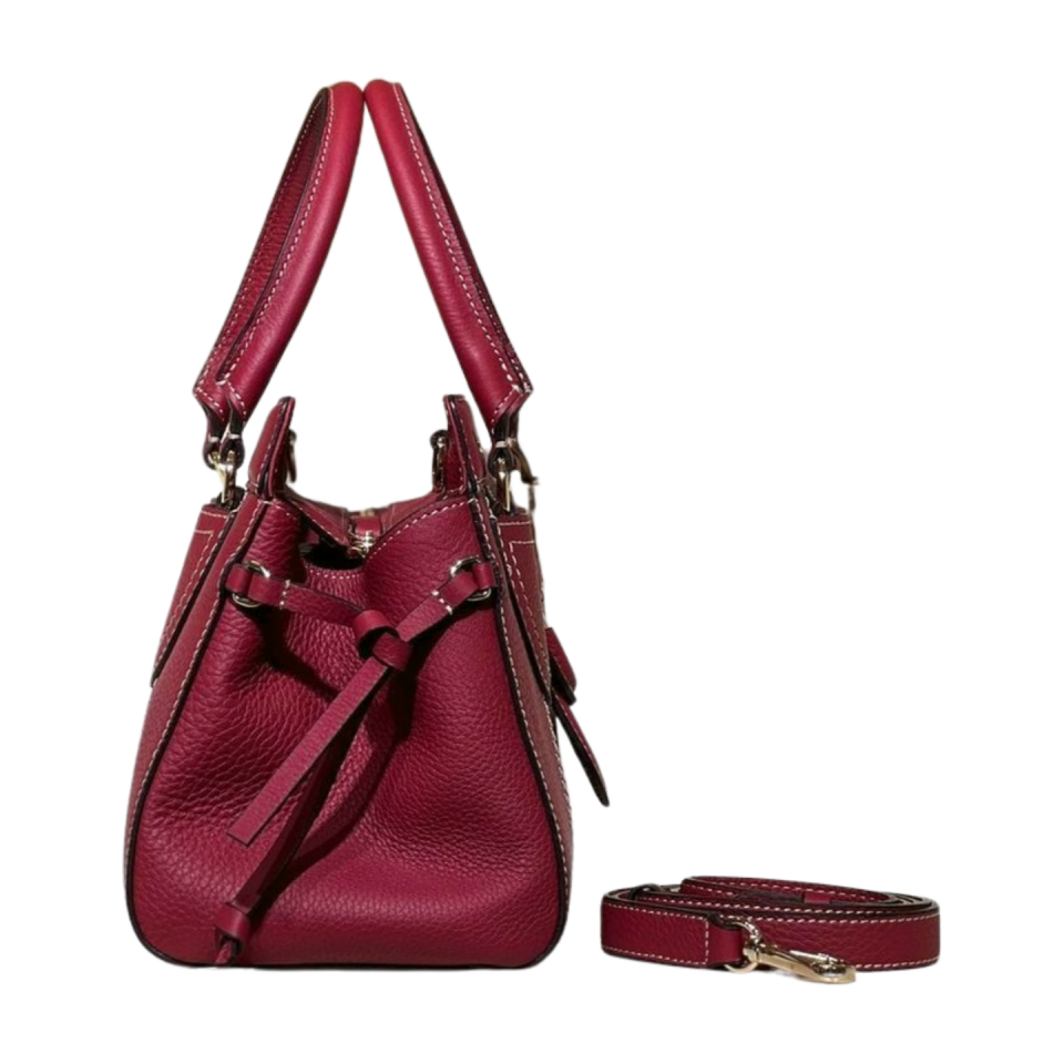Baguette bag 8628(B) dana derisi bordo