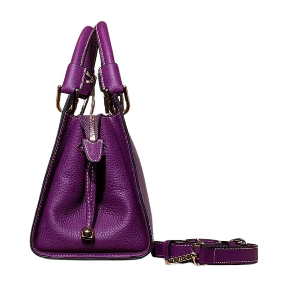 Quilted bag 8539 hakiki dana derisi mor