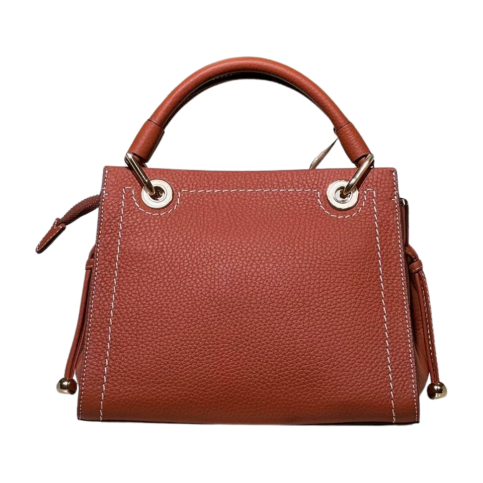 Quilted bag 8539 hakiki dana derisi kiremit