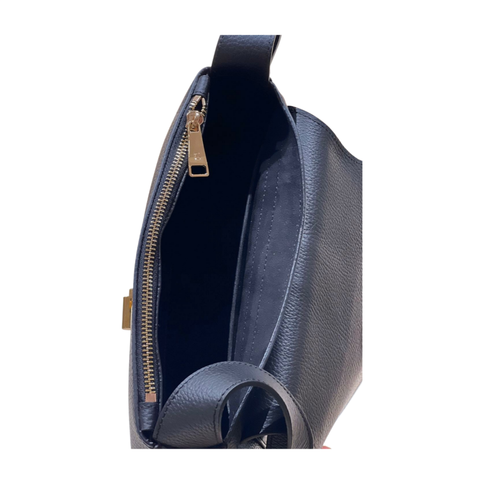 Baguette bag 8608 dana derisi siyah