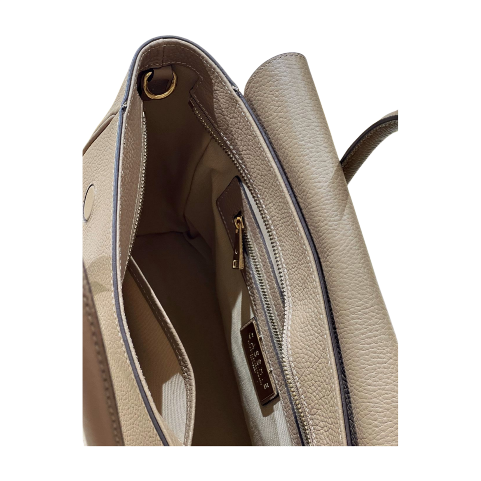 Satchel bag 8582 dana derisi vizon