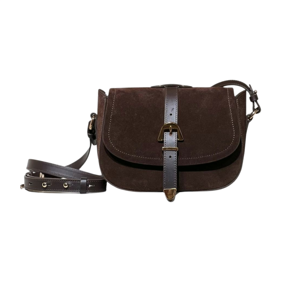 Messenger bag 8604 süet deri kahve