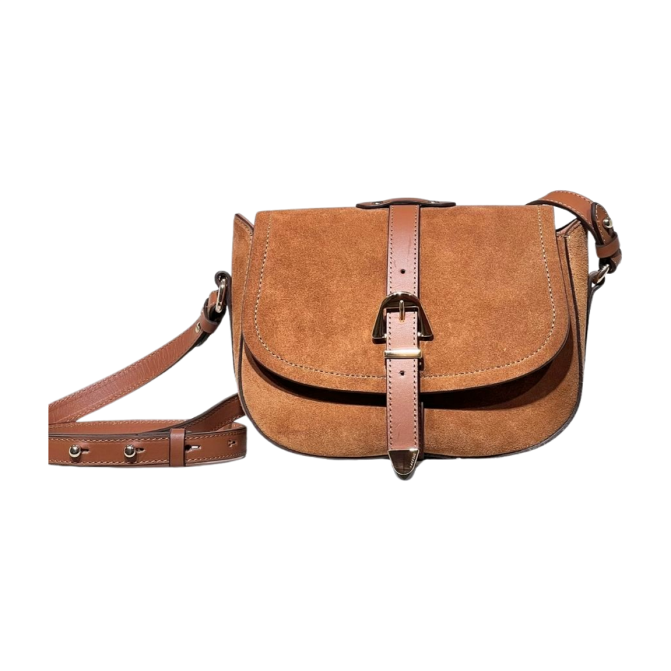 Messenger bag 8604 süet deri camel