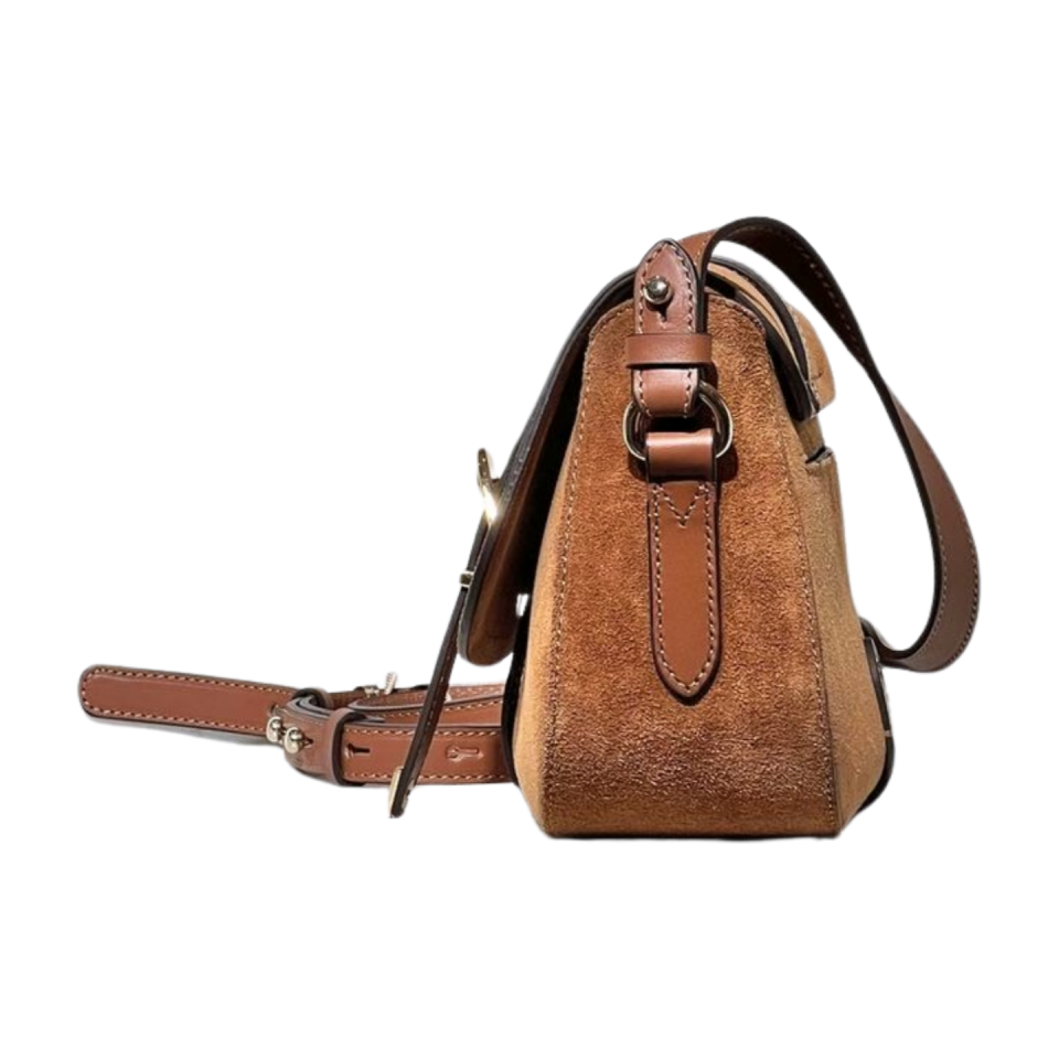 Messenger bag 8604 süet deri camel
