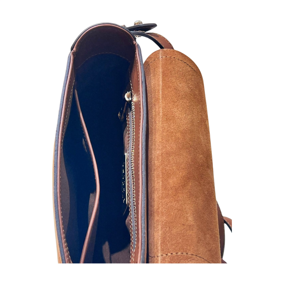 Messenger bag 8604 süet deri camel