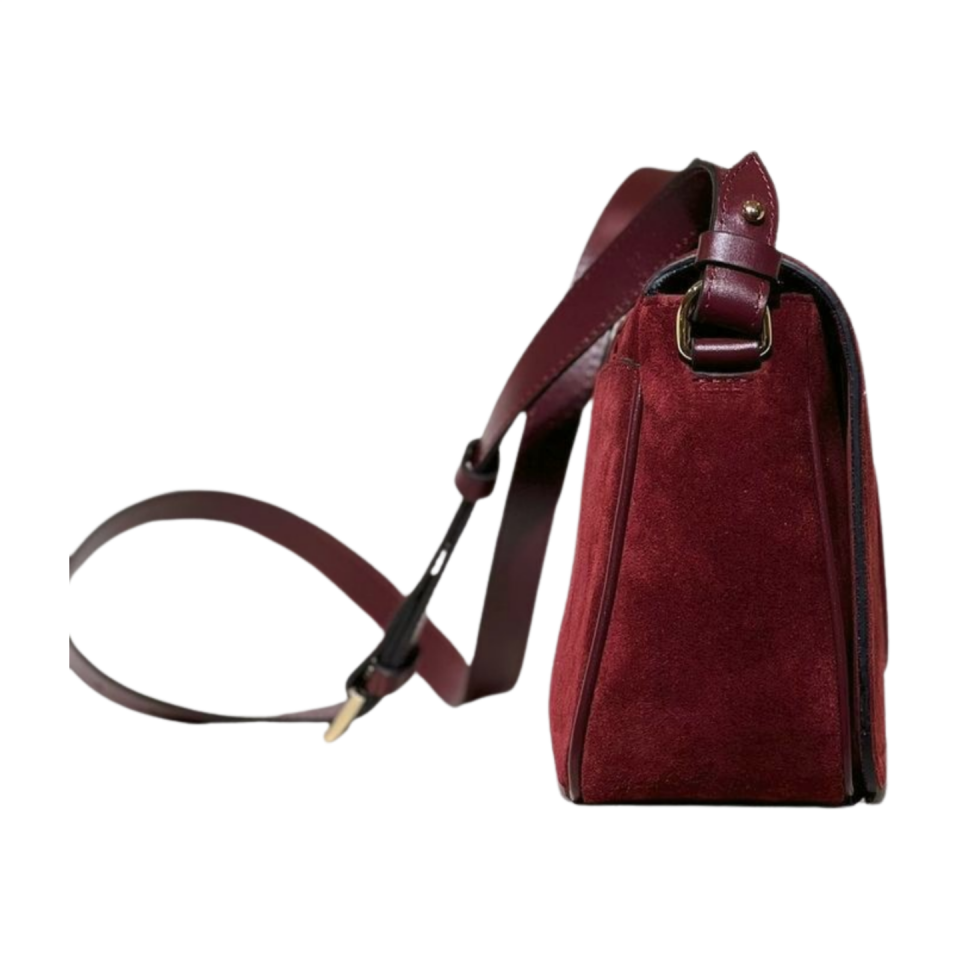 Messenger bag 8580 süet deri bordo