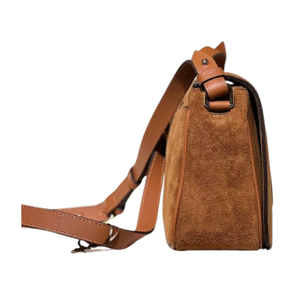 Messenger bag 8580 süet deri camel