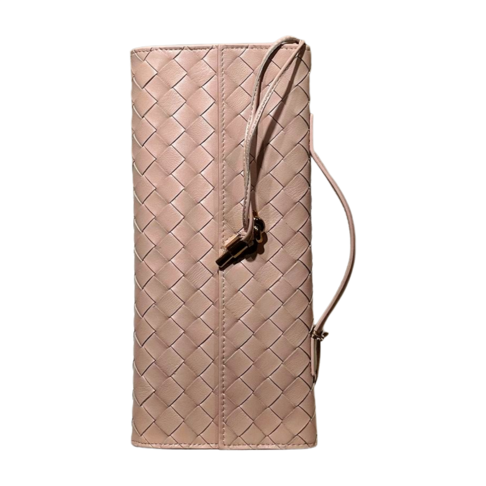 Clutch bag 4028 hakiki deri pudra
