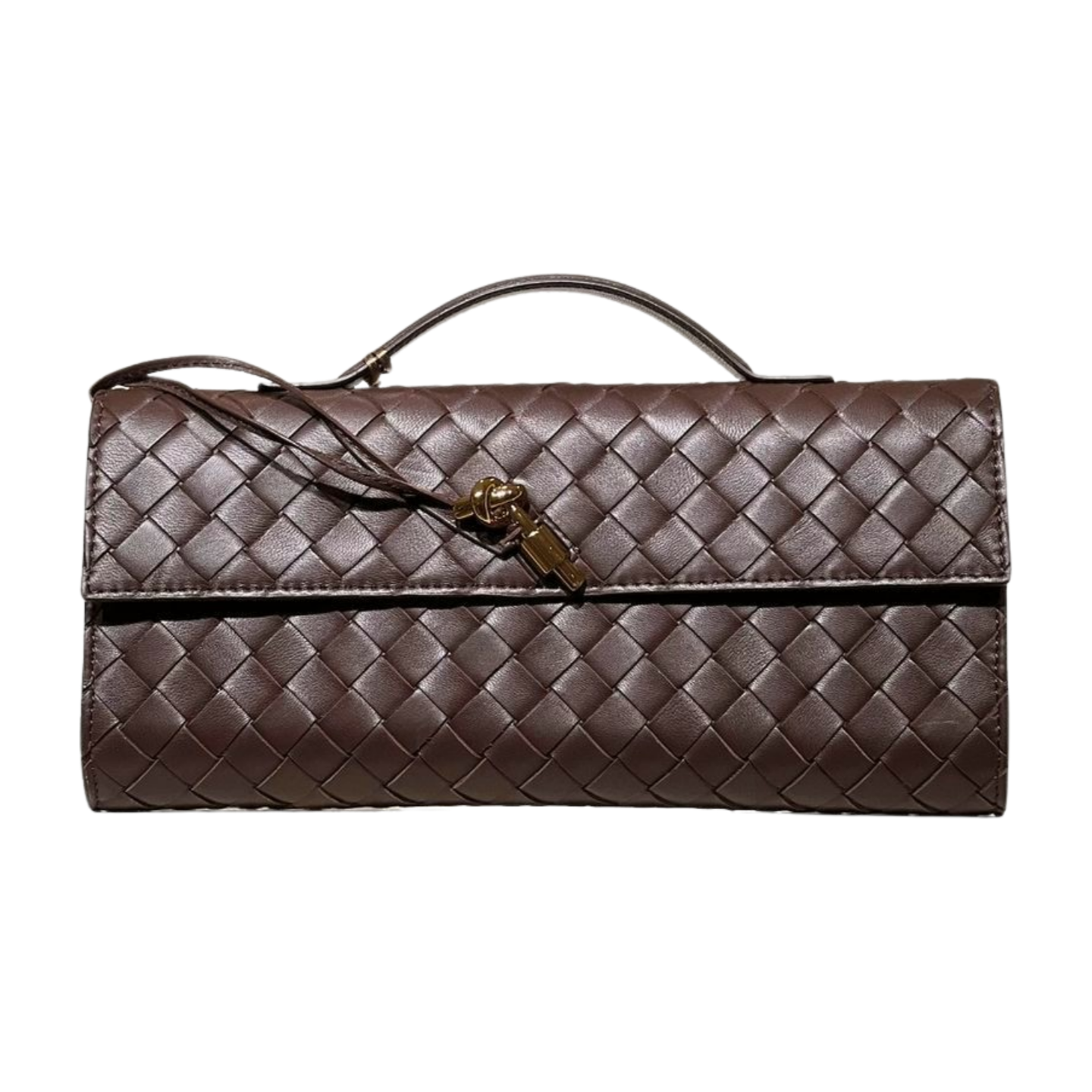 Clutch bag 4028 hakiki deri kahve