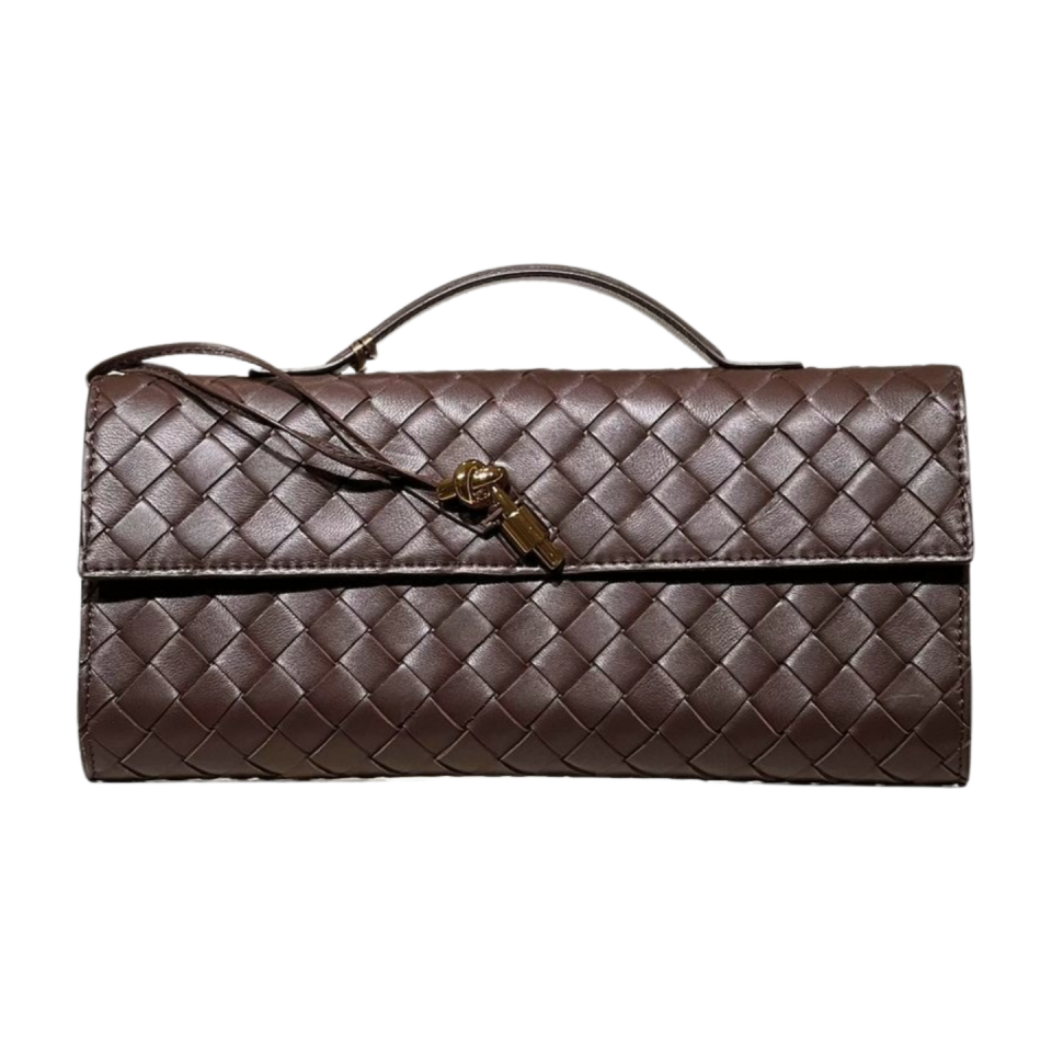 Clutch bag 4028 hakiki deri kahve