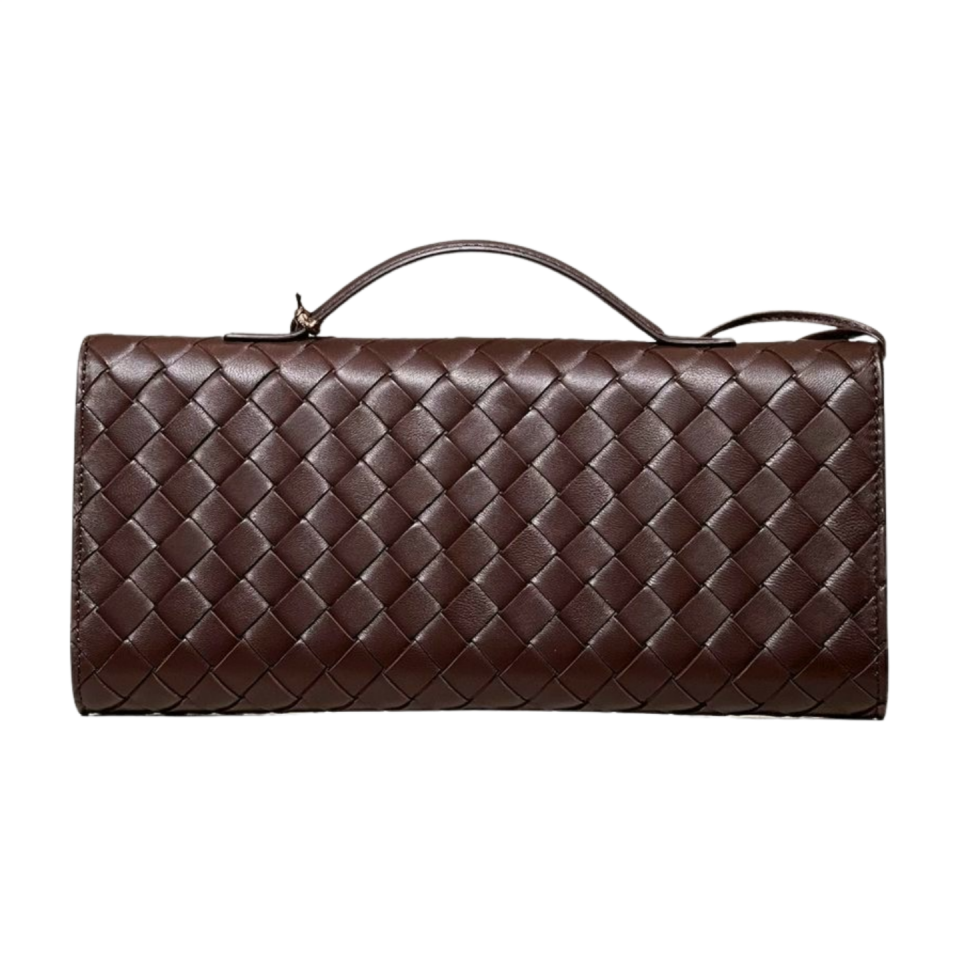 Clutch bag 4028 hakiki deri kahve