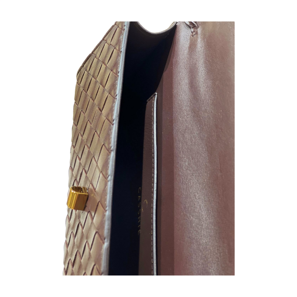 Clutch bag 4028 hakiki deri kahve